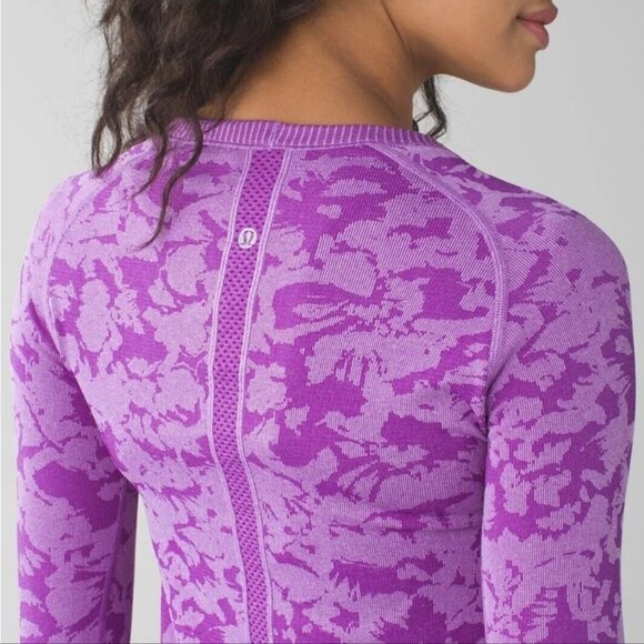 Lululemon Swiftly Tech Long Sleeve Crew Heathered Tender Violet Size 4 - Picture 5 of 12
